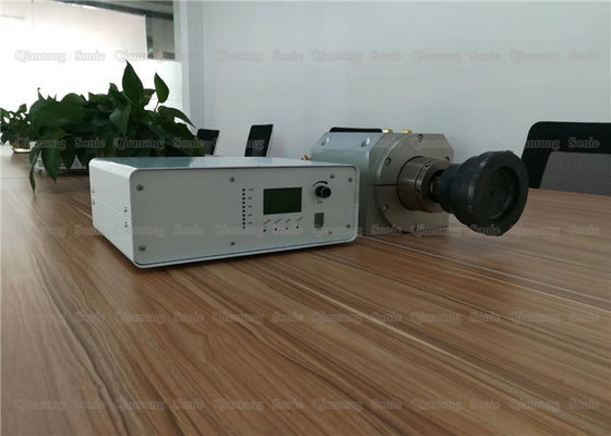 Máquina de coser ultrasónica síncrona de la tela doble del rodillo para los bolsos de filtro de aislamiento